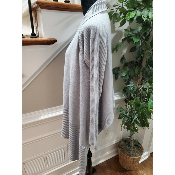 To the Max Women's Gray 100% Acrylic Long Sleeve Open Front Cardigan Sweater XL - Picture 6 of 10